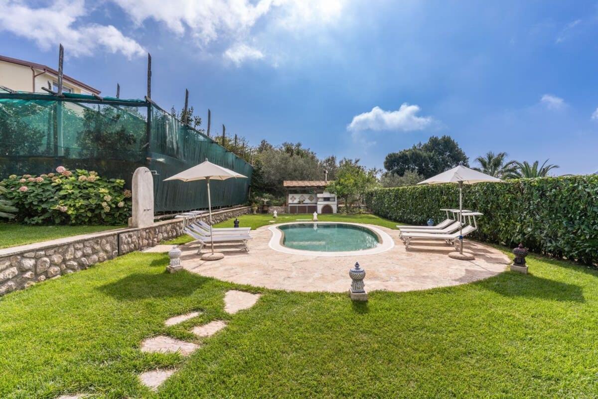 Villa Mimosa Rustic Elegance Views & Pool Massa Lubrense Exteriör bild
