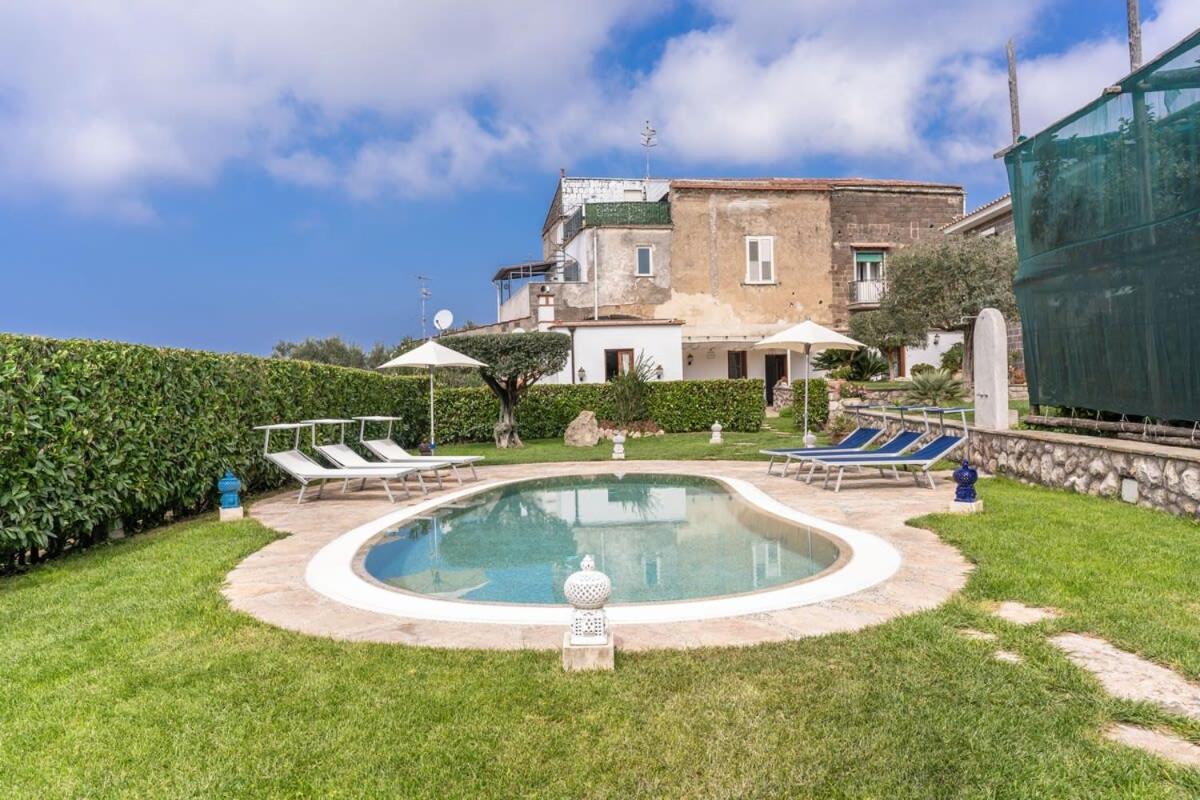 Villa Mimosa Rustic Elegance Views & Pool Massa Lubrense Exteriör bild