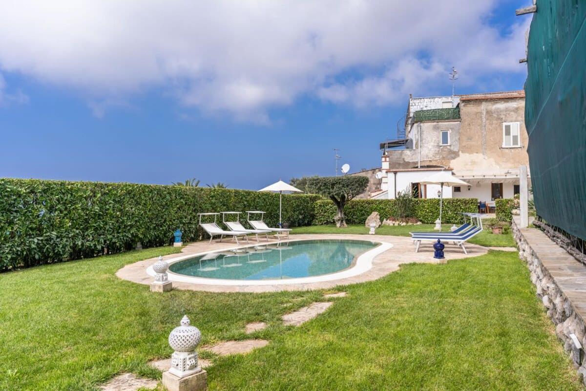 Villa Mimosa Rustic Elegance Views & Pool Massa Lubrense Exteriör bild